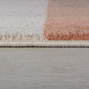 Flair Rugs koberce Kusový koberec Cadiz Plaza Abstract Grey/Pink ROZMĚR: 60x230