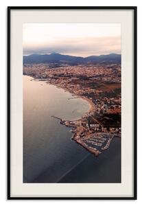 Plakát Horké Španělsko - krajina na pobřeží Mallorky při pohledu ze vzduchu