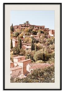 Plakát Vesnice na kopci - pohled na španělské domy