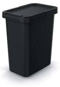 Závěsný odpadkový koš, 12 l, černá