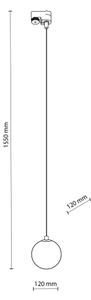 Lustr na lanku do lištového systému TRACER 1xG9/8W/230V černá/kouřová černá