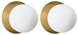 Sada 2 nástěnných lamp BOUBLE Kov Zlatá