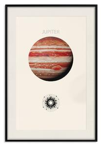 Plakát Jupiter - plynový obří planeta obklopená mraky