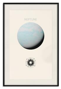 Plakát Neptun - plynná obří planeta se sluneční soustavou