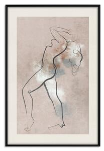 Plakát Tančící žena - lineární záběr ženského těla v pohybu