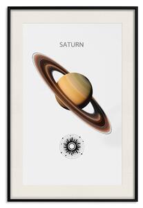 Plakát Dynamický Saturn II - vesmírný vládce prstenců se sluneční soustavou