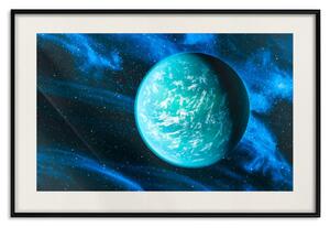 Plakát Modrá planeta - vizualizace temného vesmíru