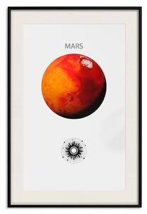 Plakát Červená planeta - Mars a abstraktní kompozice s sluneční soustavou II