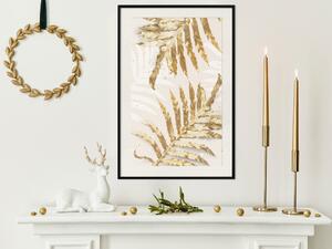 Plakát Elegantní rostliny se zlatými listy a slavnostním motivem