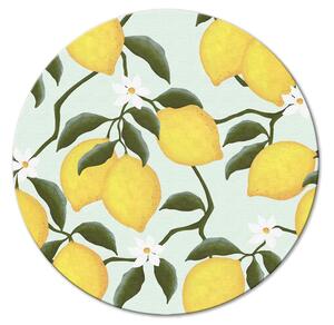 Kulatý obraz Lemon Sorrento - slunečný letní keř s čerstvými plody