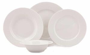 Jídelní sada 24 ks bílá/porcelán