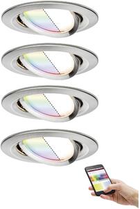 Paulmann 4064161242101 LED vestavné svítidlo, LED, 15.6 W, železo (kartáčované), sada 4 ks