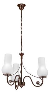 Brilagi - Lustr na řetězu COTTAGE 3xE14/40W/230V hnědá/bílá