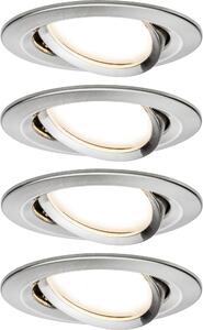 Paulmann 4064161242224 Coin Slim LED vestavné svítidlo, LED, pevně vestavěné LED, 18 W, železo (kartáčované), sada 4 ks
