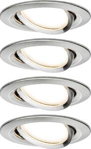 Paulmann 4064161242286 Nova vestavné svítidlo, LED, LED, 18 W, železo (kartáčované), sada 4 ks