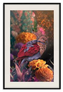 Plakát Kouzelná vegetace - kouzelná zahrada s majestátním ptákem