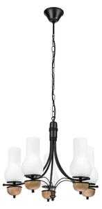 Brilagi - LED Lustr na řetězu COTTAGE 5xE14/40W/230V buk/bílá