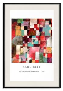 Plakát Reprodukce - Paul Klee, rytmus červeno-zelených a fialovo-žlutých