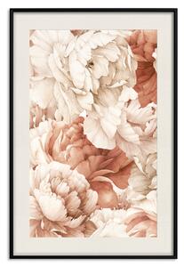 Plakát Pivoňky - Dekorativní květy malované akvarelem v jasných barvách