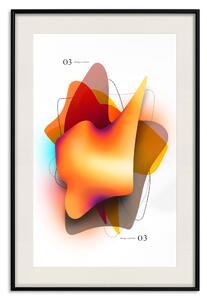 Plakát Abstrakce - tvary ve šťavnatých barvách na světlém pozadí