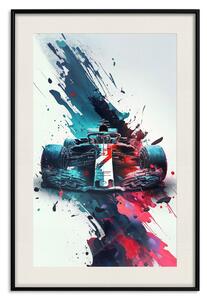 Plakát Auto formule 1 - závodní vůz v kapkách barvy
