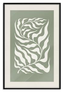 Plakát Rostlina na pozadí šalvěje - abstraktní listy inspirované Matissem