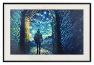 Plakát Brána do nočního světa - abstrakce inspirovaná dílem van Gogha