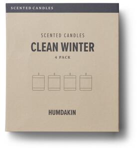 Vonné svíčky Clean Winter - set 4 ks Humdakin