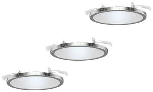 LightMe LM85661 Aqua LED vestavné svítidlo, LED, GX53, 18 W, listová stříbrná (lesklá), sada 3 ks