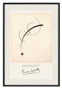 Plakát Volná křivka - linie a bod na rovině podle Kandinského