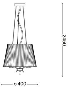 Ideal Lux - Lustr na lanku PEGASO 3xE14/28W/230V pr. 40 cm zlatá