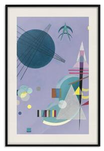 Plakát Fialová abstrakce - Kandinského subtilní geometrická kompozice