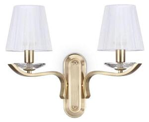 Ideal Lux - Křišťálová nástěnná lampa PEGASO 2xE14/28W/230V zlatá