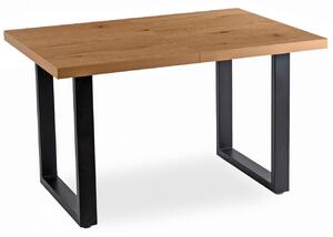 JAKS Rozkládací stůl 130 - 230 cm zlatý dub Tomas černý