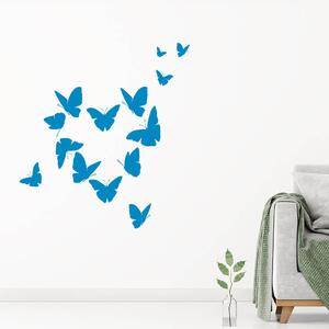 Živá Zeď Samolepka Motýlci ve tvaru srdce Barva: černá