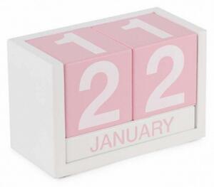 Dřevěný kalendář ThreeSixFive růžový Design Ideas