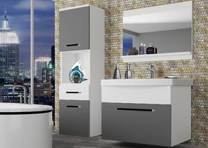 Koupelnový nábytek Belini šedý mat / bílý mat + umyvadlo + zrcadlo Výrobce ROD M 3/0/W/SRW/0/ZW