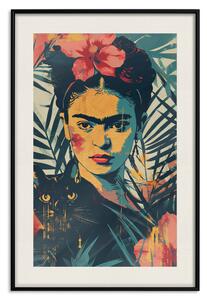 Plakát Tropical Frida - A Portrait of the Painter Holding a Black Cat