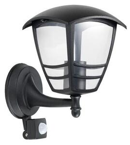 Venkovní nástěnné svítidlo se senzorem TEVIO 1xE27/60W/230V IP54 černá