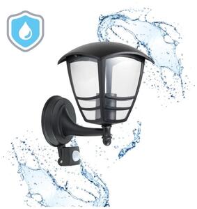 Venkovní nástěnné svítidlo se senzorem TEVIO 1xE27/60W/230V IP54 černá