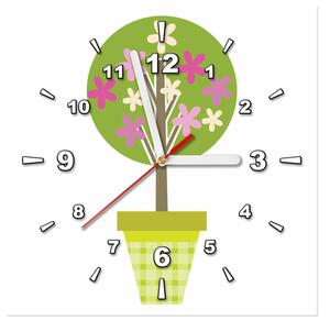 Obraz s hodinami Malý stromeček Rozměry: 30 x 30 cm