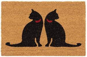 Rohožka z přírodního kokosového vlákna TWO CATS 40x60 cm Mybesthome