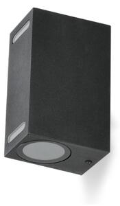 Venkovní nástěnné svítidlo QUERK 2xGU10/35W/230V IP54 15 cm černá