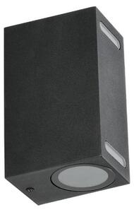 Venkovní nástěnné svítidlo QUERK 2xGU10/35W/230V IP54 15 cm černá