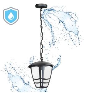 Venkovní lustr na řetězu TEVIO 1xE27/60W/230V IP54 černá