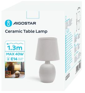 Aigostar - Stolní lampa 1xE14/40W/230V šedá