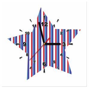 Obraz s hodinami Pásikavá hvězda Rozměry: 40 x 40 cm