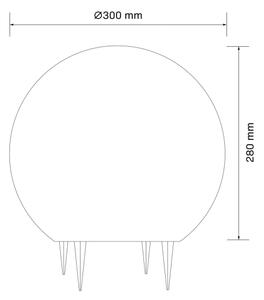 Venkovní lampa ARGENTO 1xE27/15W/230V pr. 30 cm IP65 šedá