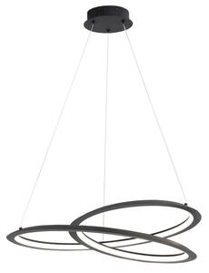 LED Lustr na lanku TANGO LED/44W/230V 4000K pr. 60 cm černá