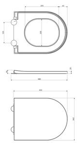 OMNIRES TAMPADEBP - Záchodové prkénko SoftClose TAMPA duroplast/lesklá bílá